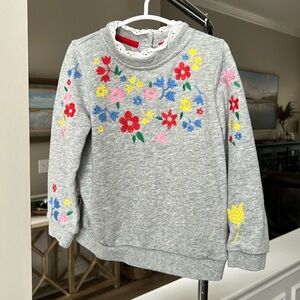 Boden 3-4 Years Embroidered Collar Sweatshirt